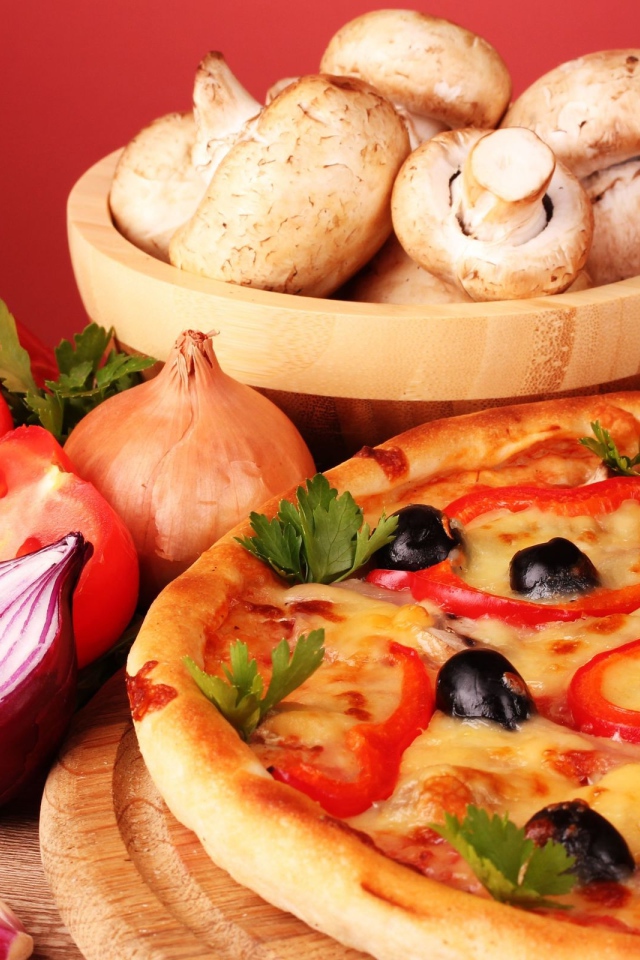 Пицца с шампиньонами