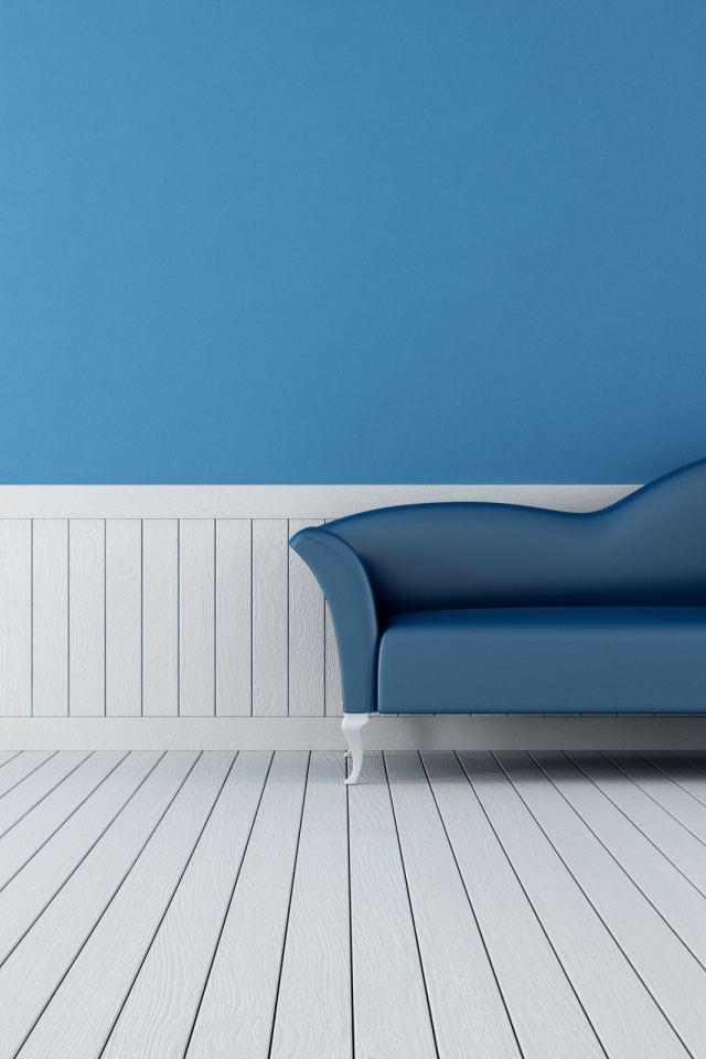 Синий диван