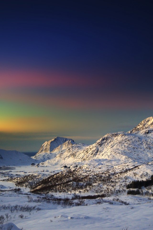 Зимнее утро в горах