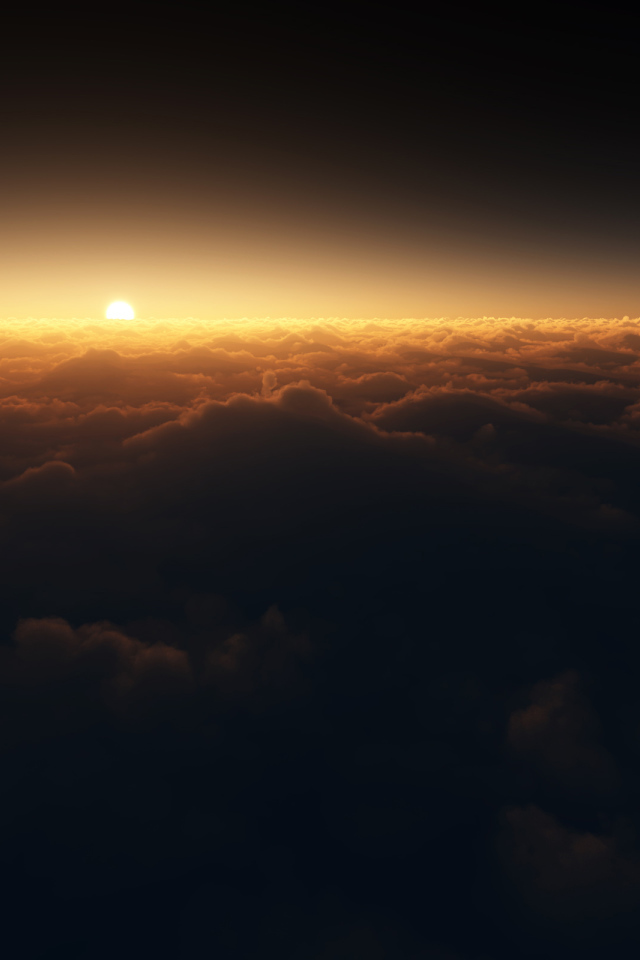 Закат над облаками