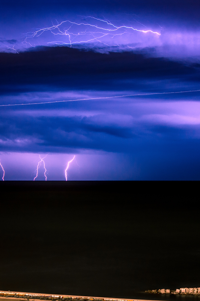 Грозовые облака - молния