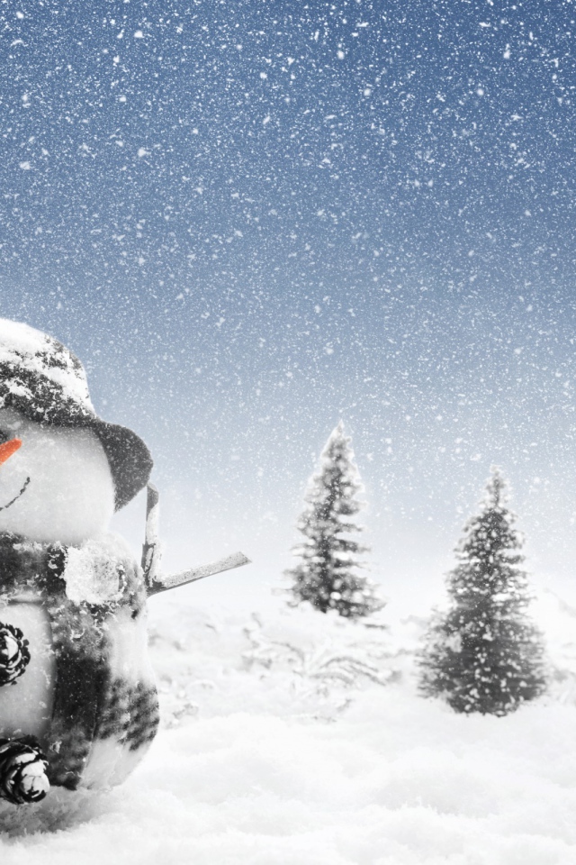 Снеговик красавец