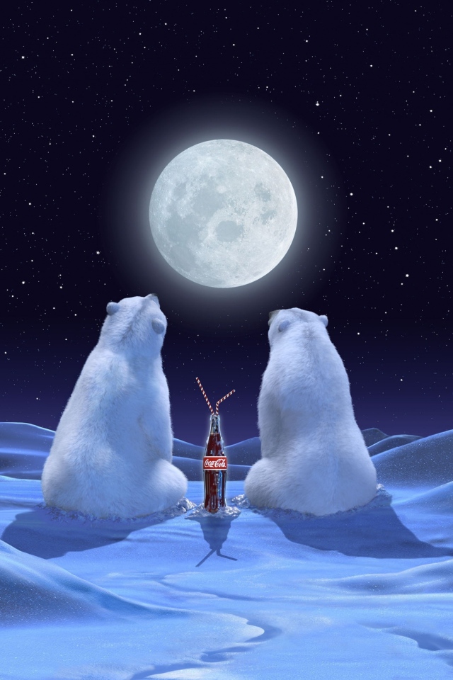 Два медведя у луны