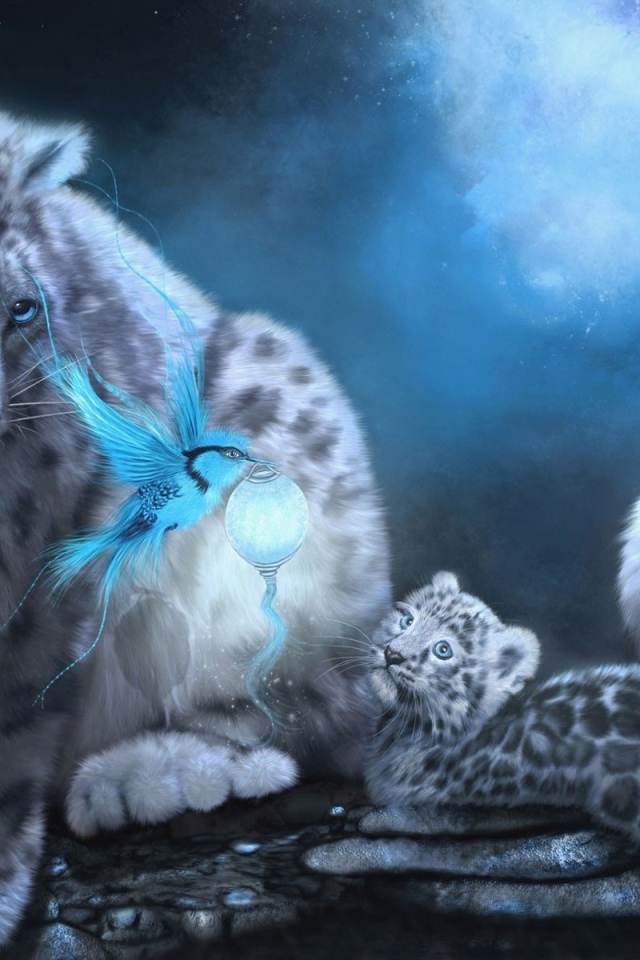 Ирбис и котенок