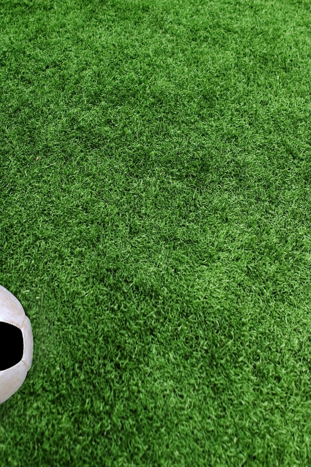 Мяч на футбольном поле