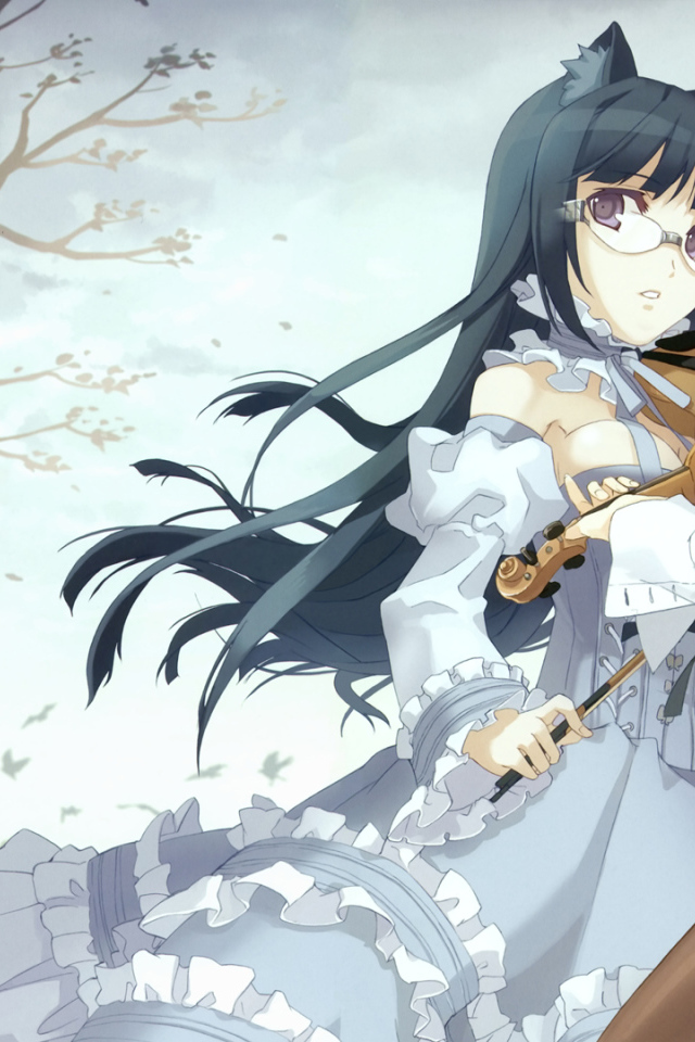 Аниме девочка со скрипкой