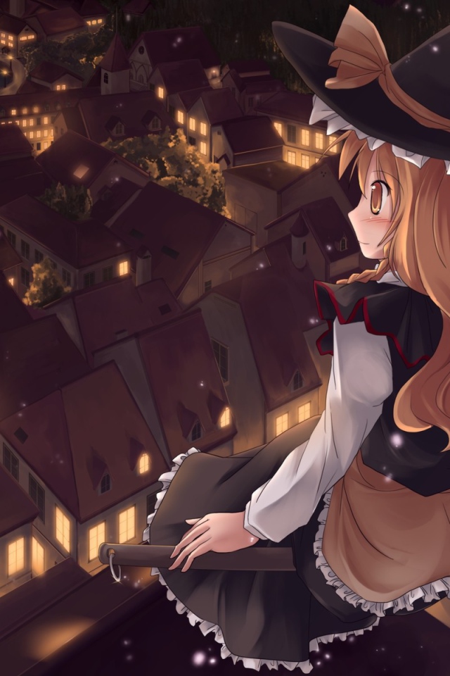 Девочка сидит на крыше