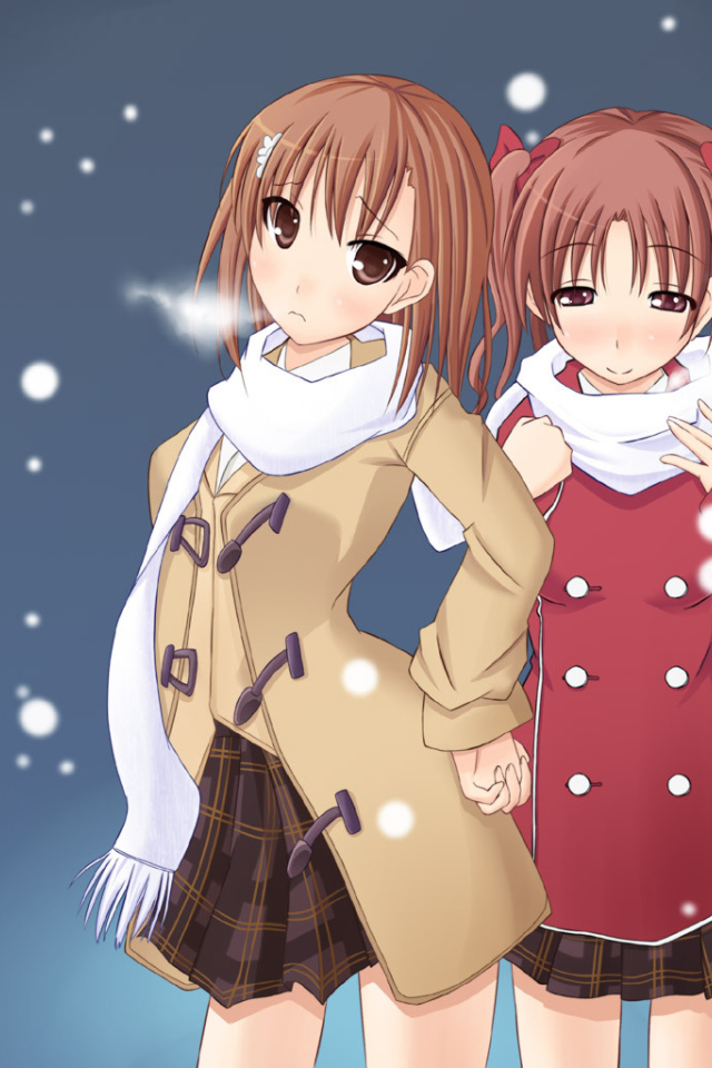 Девочки в зимней одежде