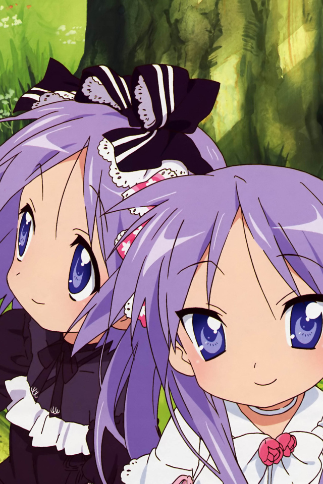 Две девочки с птичкой