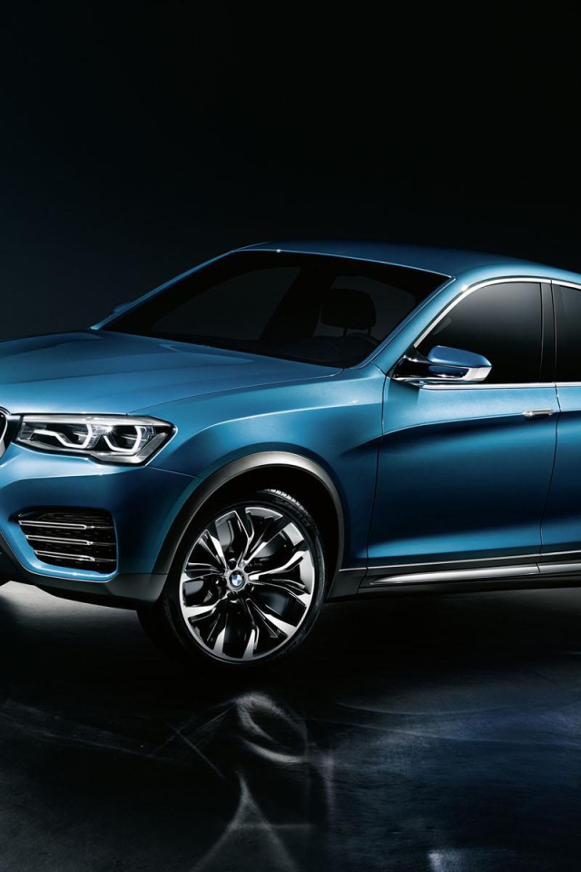 Восхитительный синий BMW X4 кроссовер