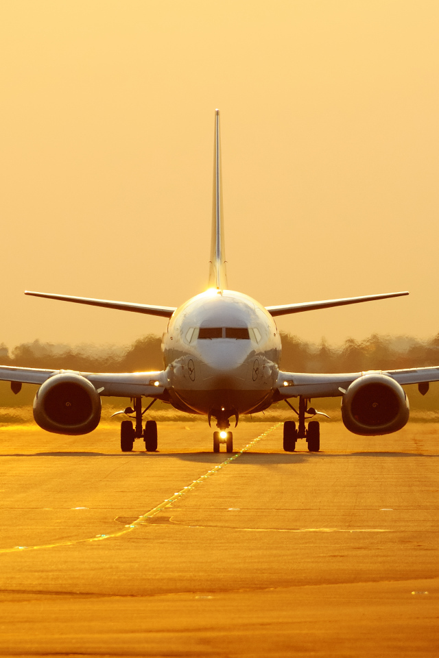 Боинг 737 на взлетной полосе