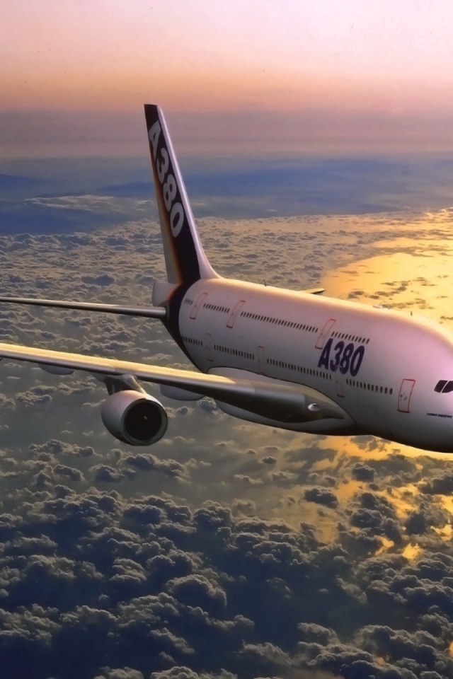 Полет Самолета на закате