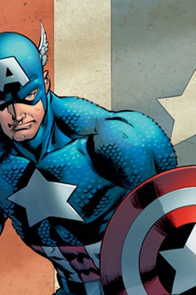 Капитан Америка своим щитом