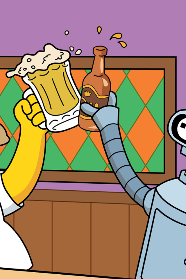 Футурама Бендер и Гомер