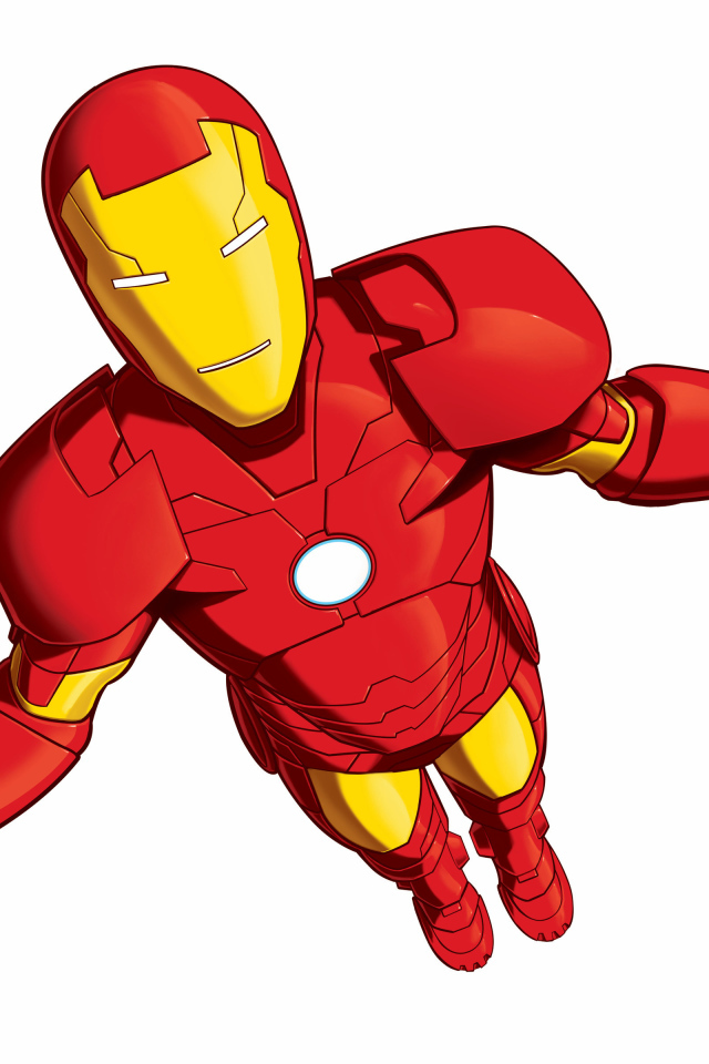 Железный человек на белом фоне