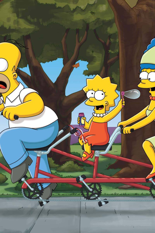 Симпсоны на велосипеде