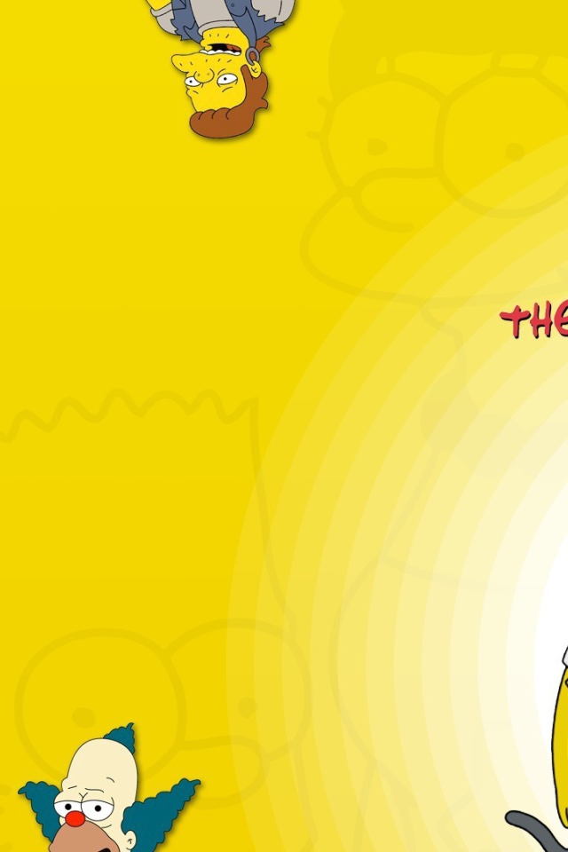 Симпсоны на желтом фоне