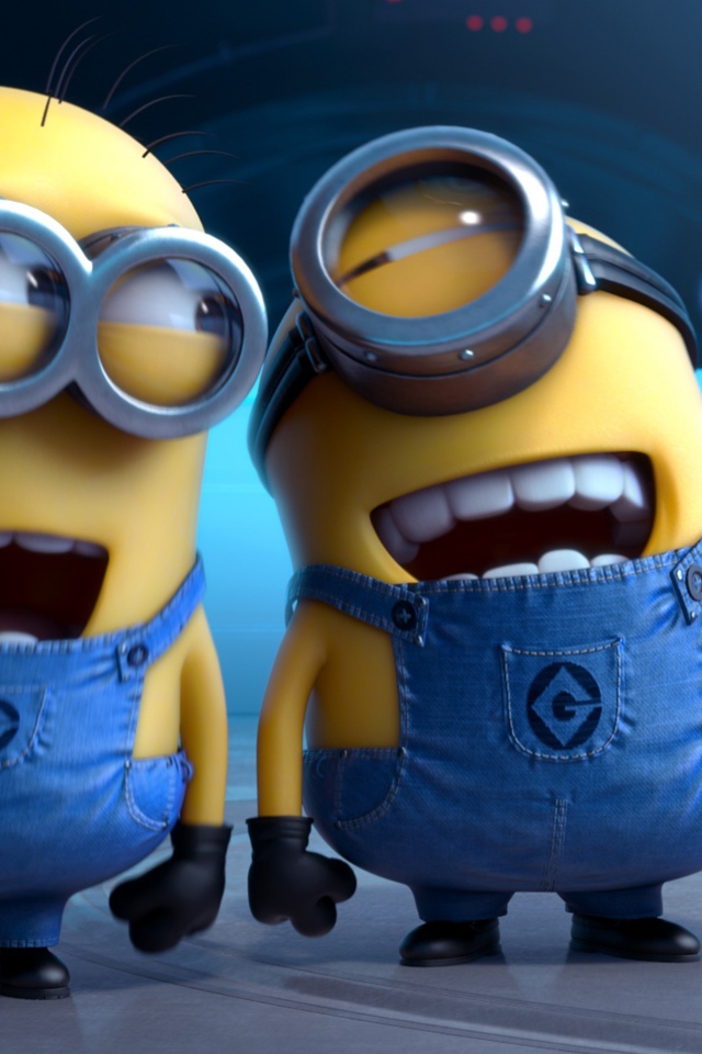 Мультфильм Миньоны двое из миньонов смеются