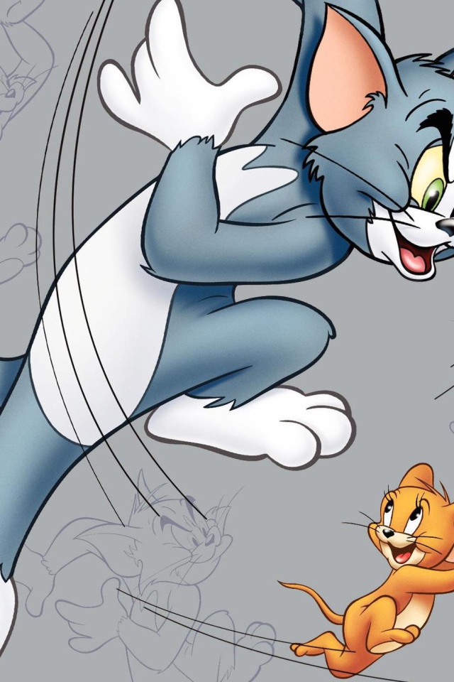 Том и Джерри кот ловит мышь