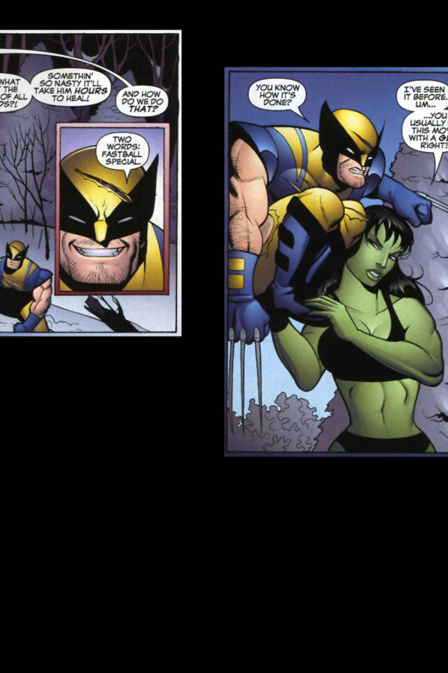 Волверина и Хулк