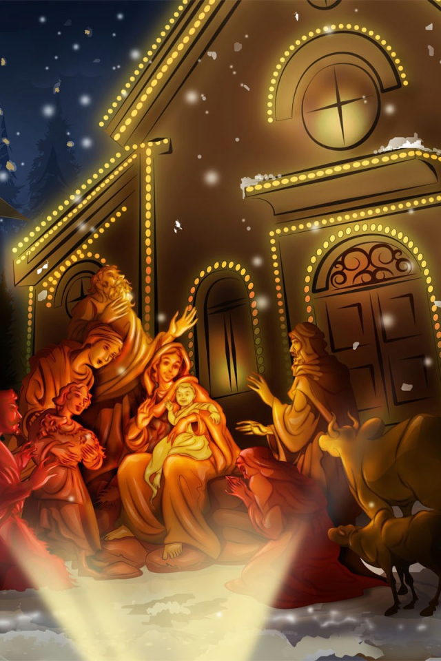 Красивый рисунок на рождество