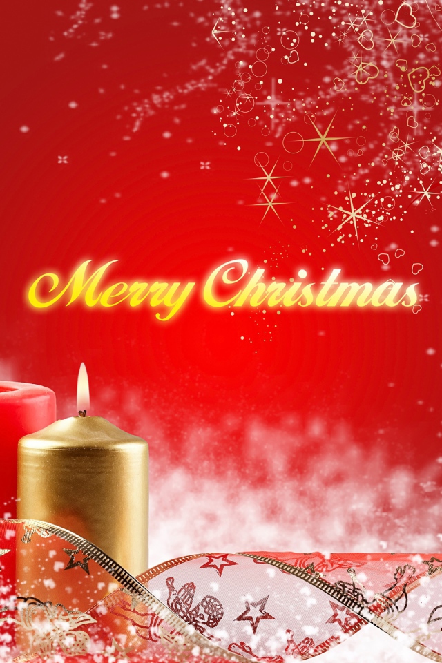 Красивая картинка со свечами на рождество