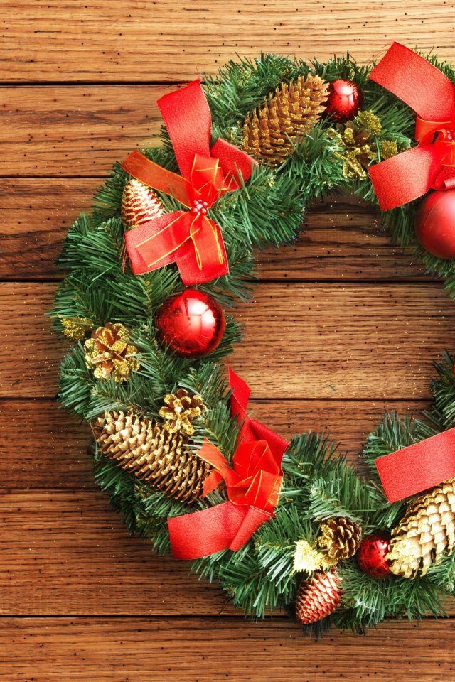 Красивый венок на рождество