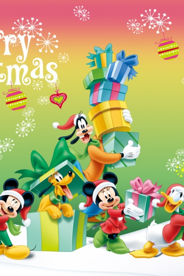 Герои мультфильмов на рождество