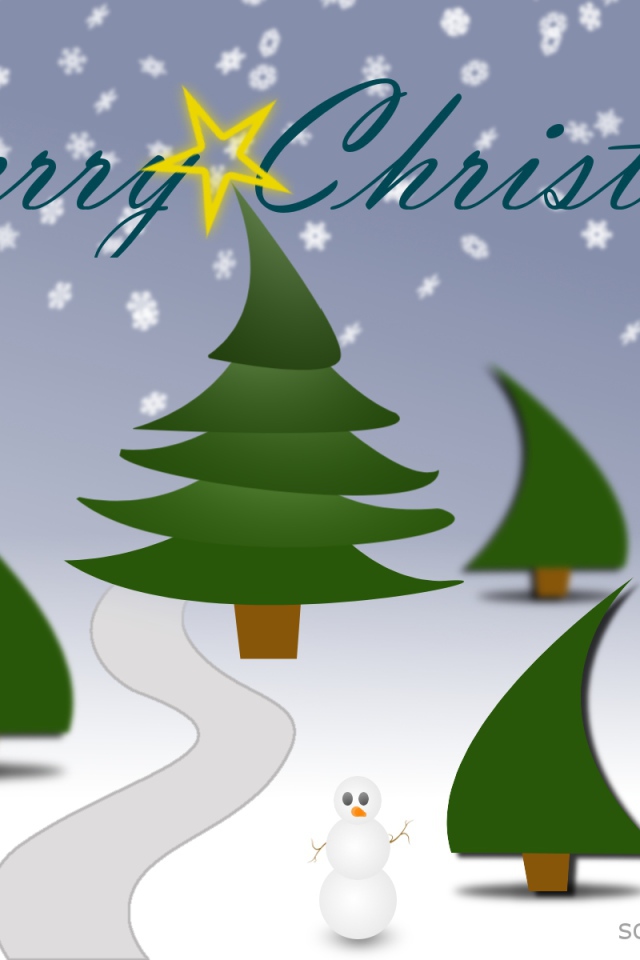 Ёлки смешной снеговик на рождество