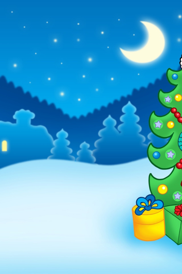 Счастливая ёлка на рождество