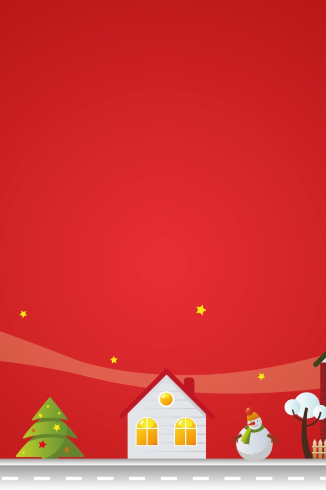 Картинка с деревней на рождество