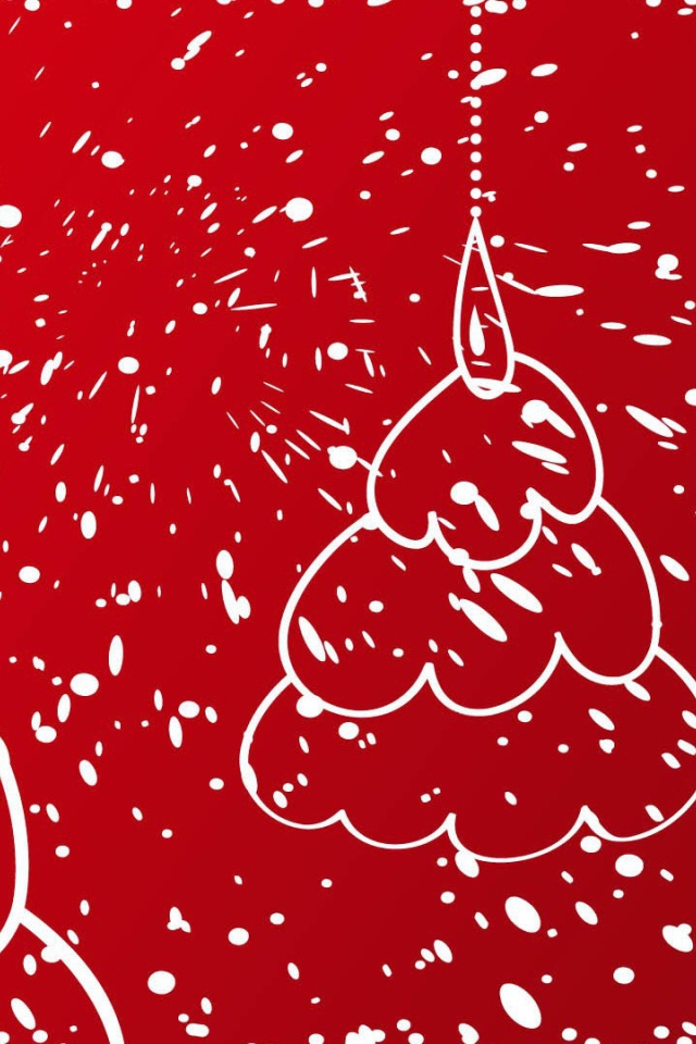 Красно-белая картинка на рождество