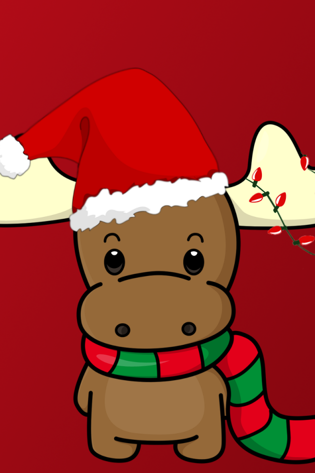 Грустный олень на рождество