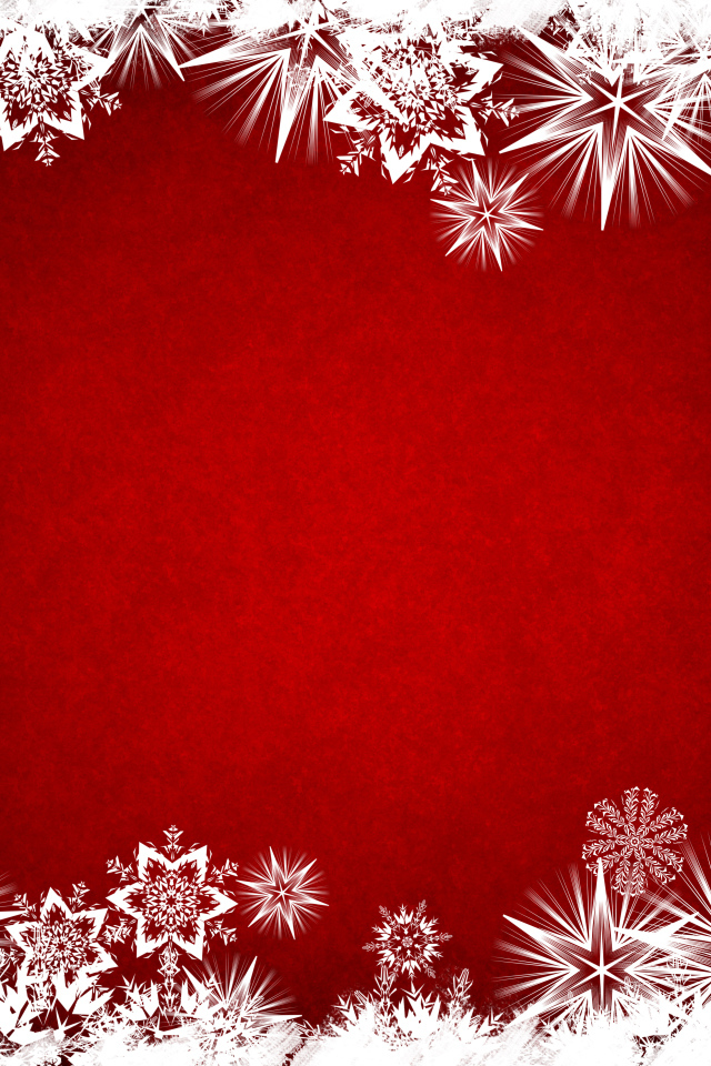 Белые звёзды на красном фоне на рождество
