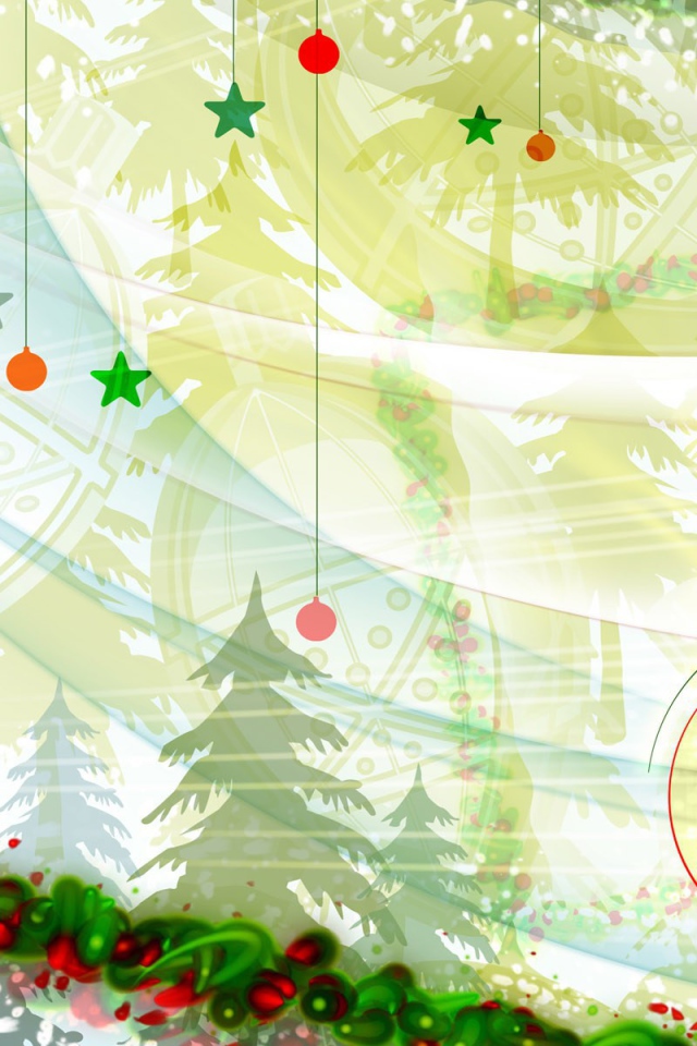 Зимний Рождественский рисунок