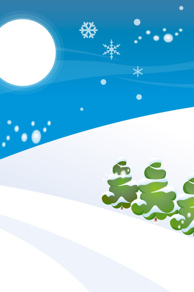 Зимний пейзаж на рождество