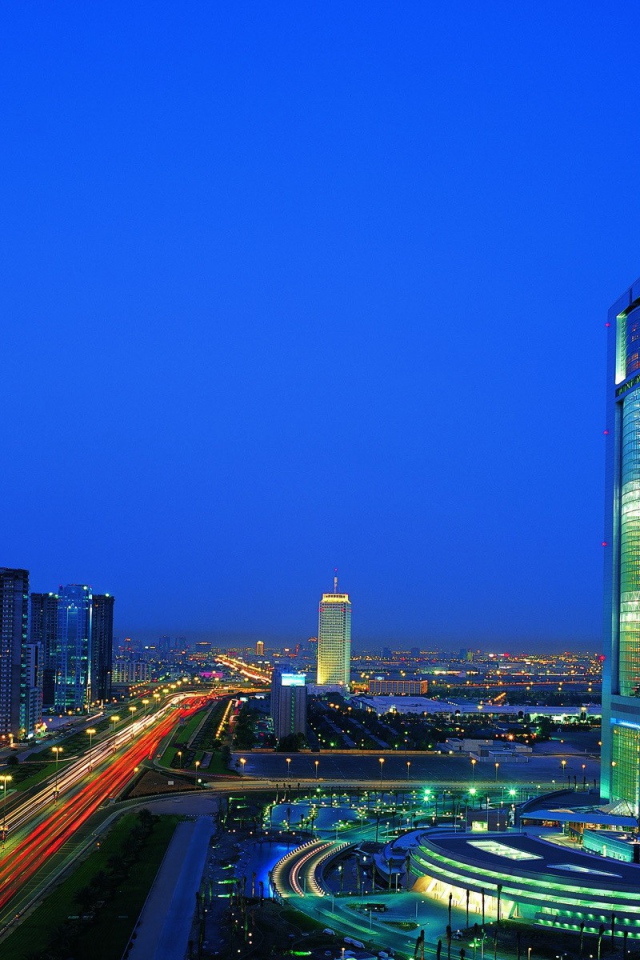 Синие здания