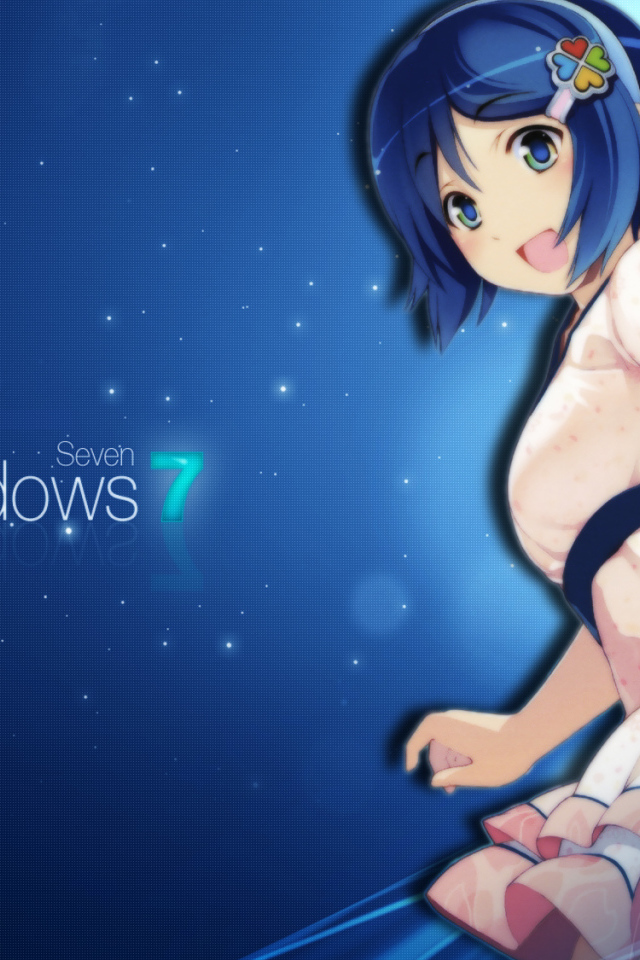 Девочка открывает Windows 7