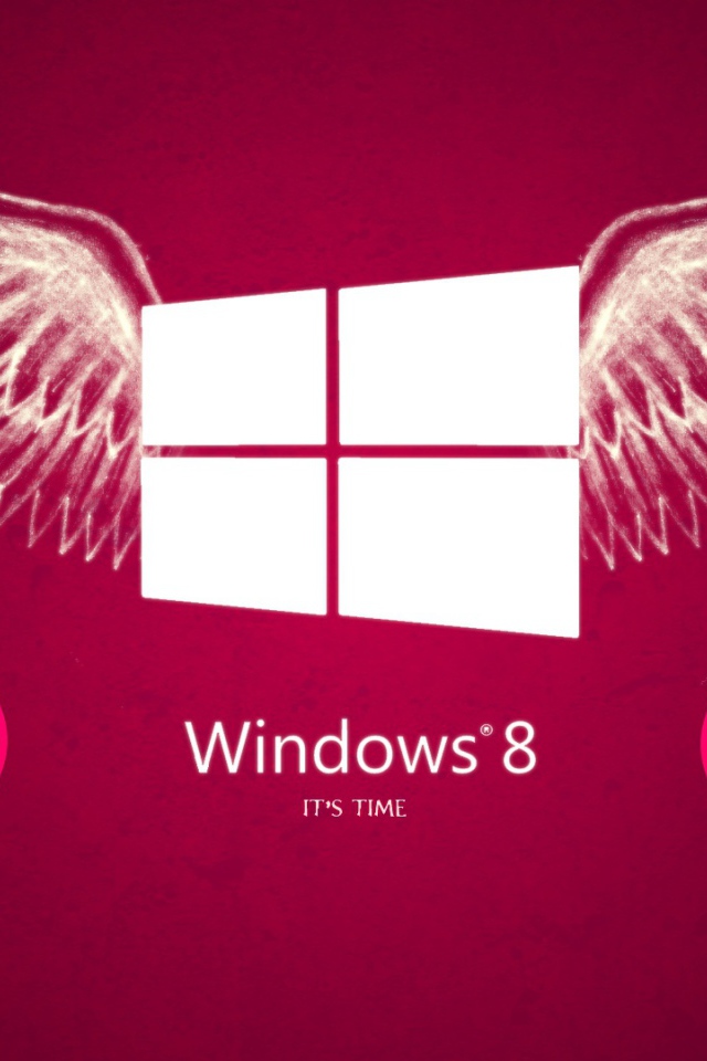 Windows 8 большой красный логотип с крыльями