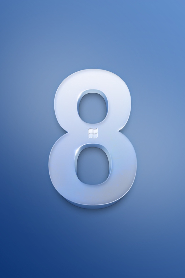 Windows 8 голубая тема с большим лого