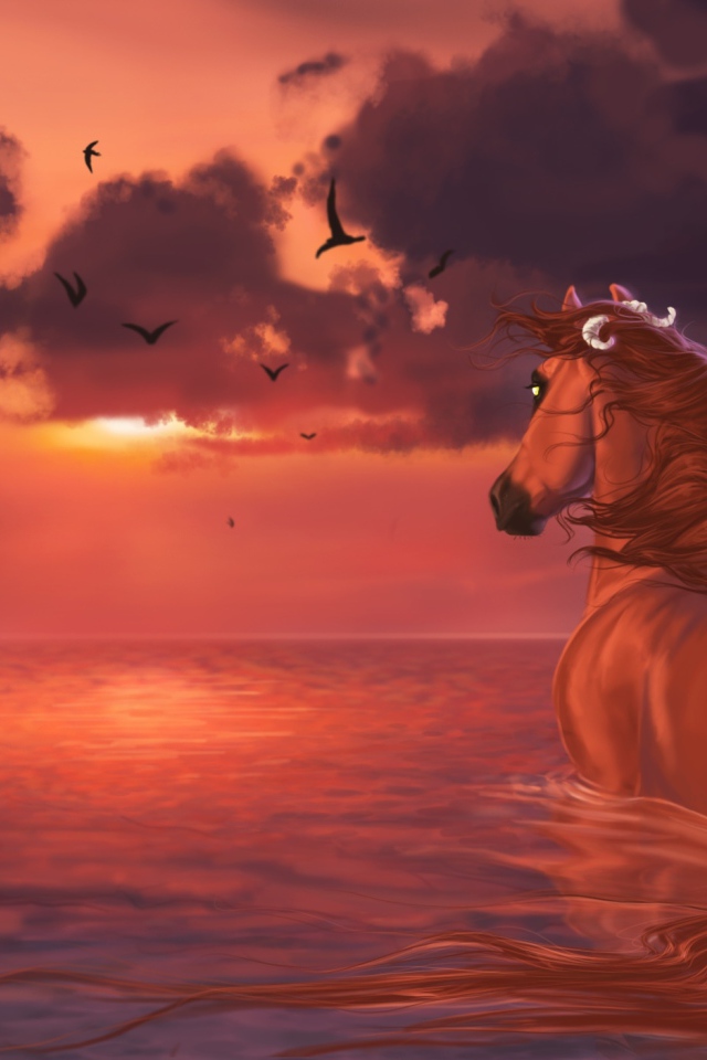 Красная лошадь