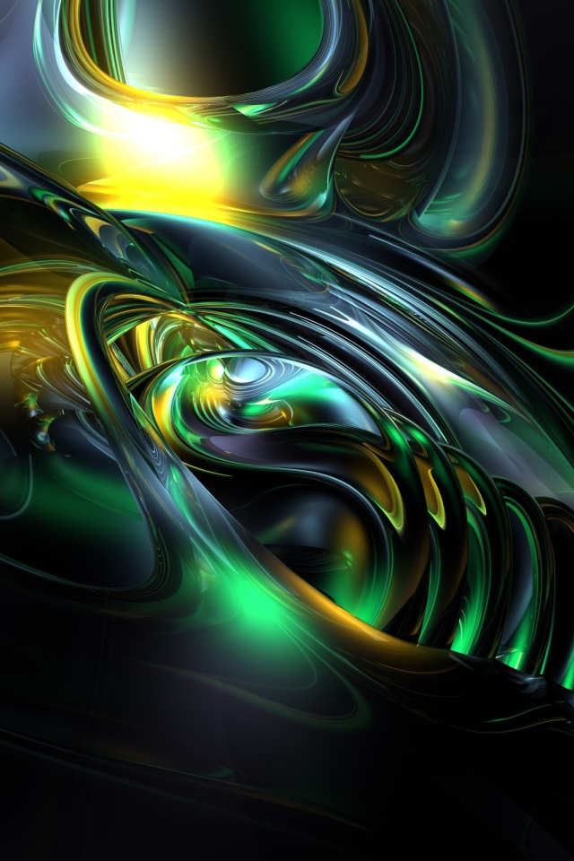 Зеленая цифровая абстракция