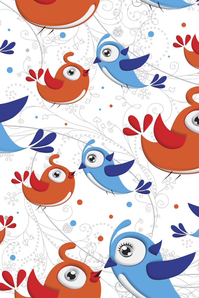 Текстура с птичками