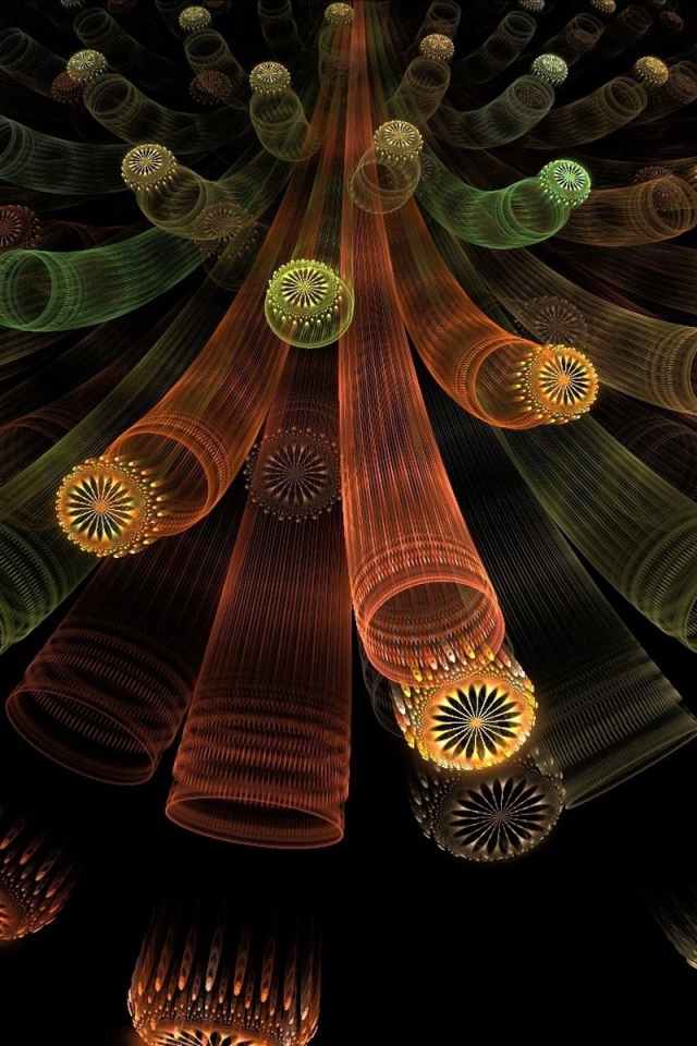 Объемный рисунок из трубок