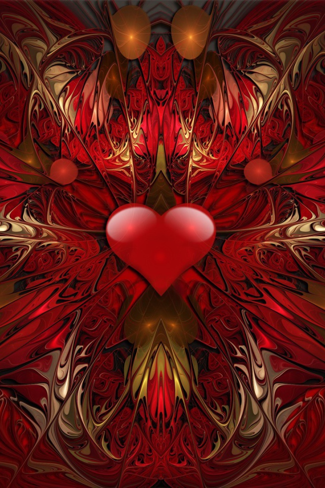 Абстрактный рисунок с сердечком