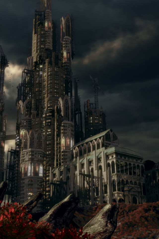 Фантастический замок в горах