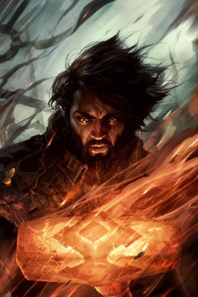 Человек с огненным молотом