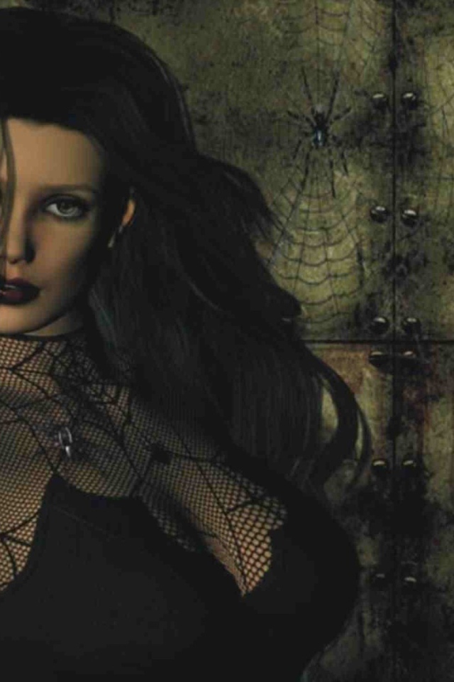 Девушка с черепом