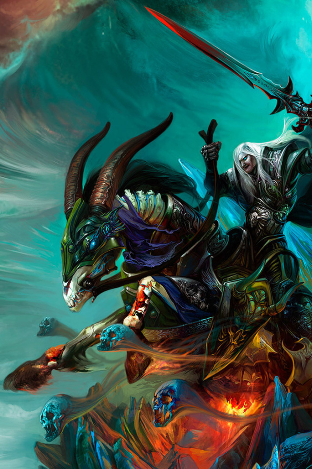 Колдун на коне с рогами