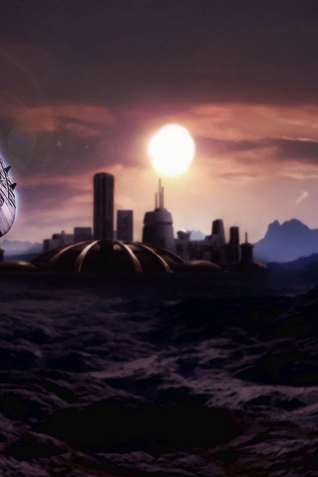 Космический корабль приземляется